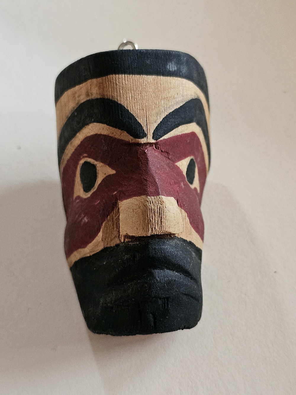 Handcrafted Red and Black First Nations Mini Mask